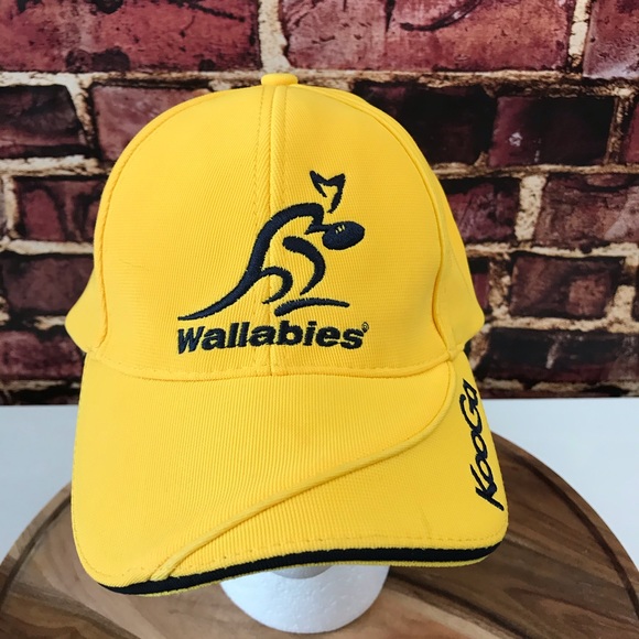 NEW Wallabies Kooga Rugby Yellow Black Embroiderd - Picture 1 of 6